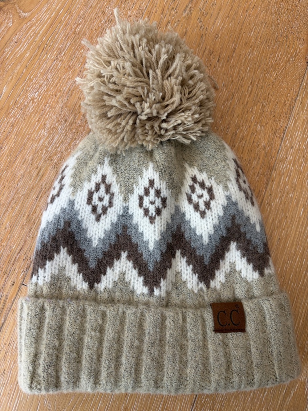 C.C SOFT!) Fur lined knit beenie (new w/out tags!)